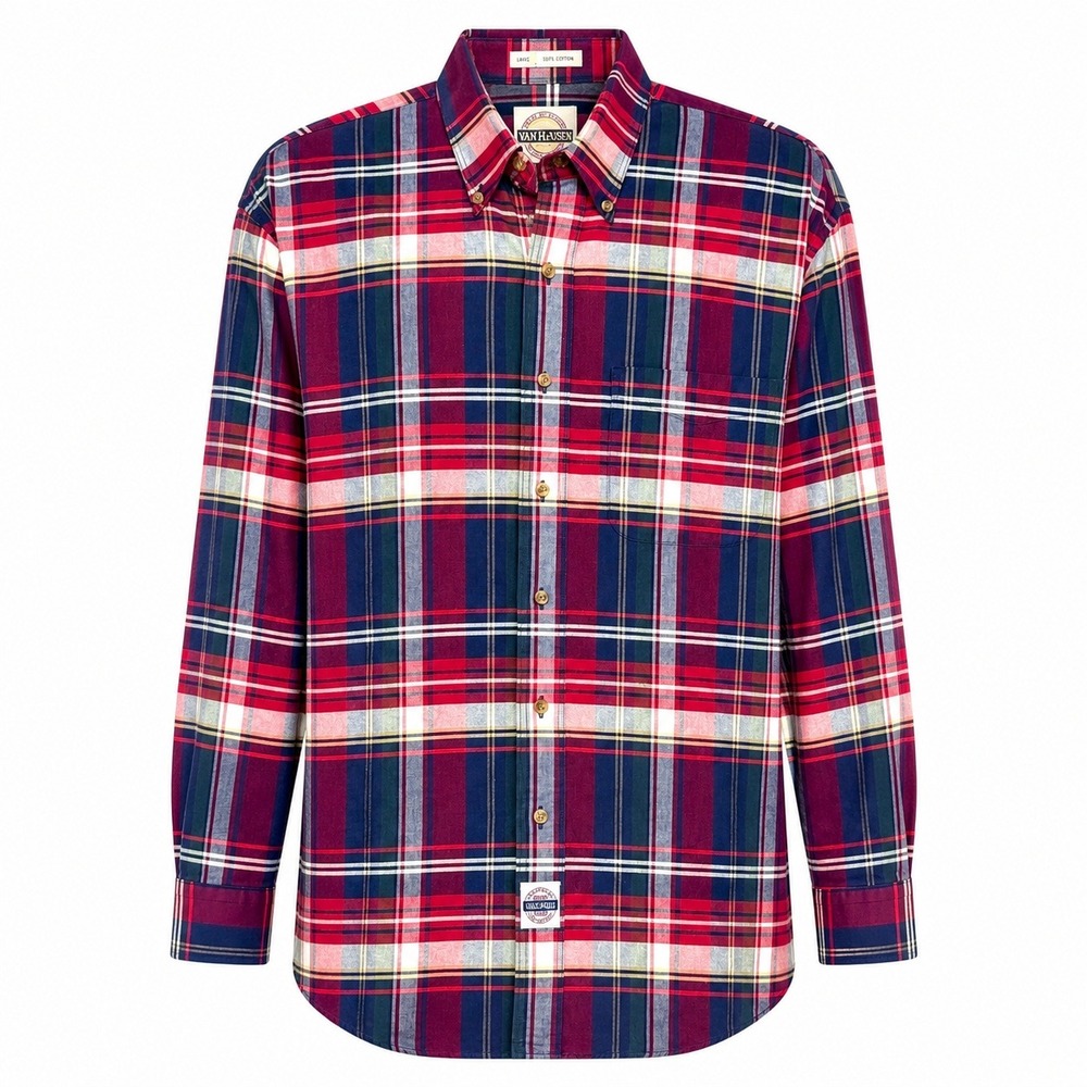Savane Thriftcore Plaid Button Down Mens Large Dark Academia Grunge Cabincore